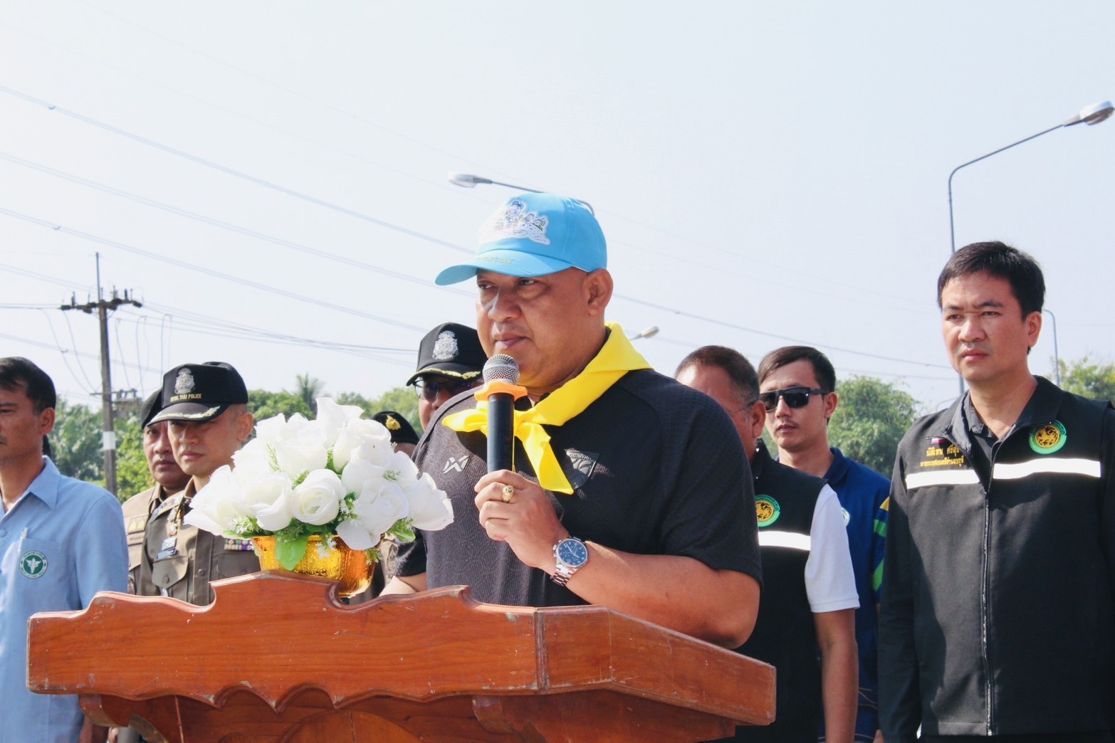 พิธีเปิดจุดอำนวยความสะดวก จุดบริการ เพื่อการป้องกันและลดอุบัติเหตุทางถนน ช่วงเทศกาลสงกรานต์ พ.ศ.2569
